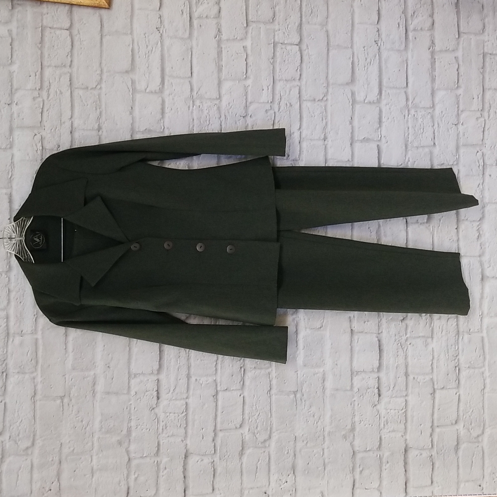 Vintage Victoria Ashley Olive Green 2-Piece Juniors Suit Size 7/8